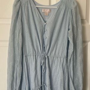 Rachel Parcell Blue Chiffon Dress